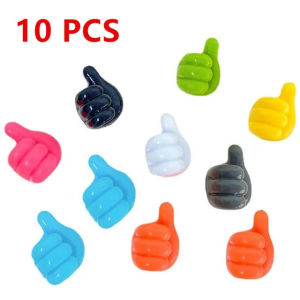 5/10Pcs Self-Adhesive Wall Decoration Hook Silicone Thumb Key Hanger Hook Home/Office Data Cable Clip Wire Desk Organizer