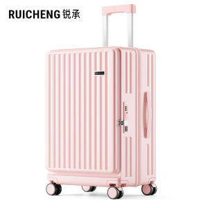 Expandable Multi-Functional Luggage Suitcase Deep Cargo 24 Inch Women Travel 20 Inch Check-In Bag Side Open Cover Carry-On