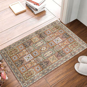 Thảm Trải Sàn Pha Lê Phong Cách Bohemian VIKAMA Chất Liệu Nhung Mềm Mại Chống Trơn Trượt Chống Bám Bẩn Giặt Máy Được Trang Trí Nhà Cửa Thảm Bàn Trà Dùng Trong Nhà