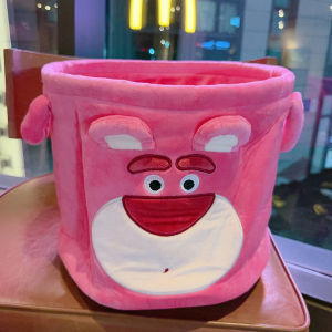 Strawberry Bear Stitch Dirty Clothes Basket Good-looking For Home Foldable Storage Bucket Bathroom Laundry Basket Toy Storage Basket