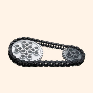 Đồ Chơi Lắp Ráp Cada Double Eagle Cogwheel Chain Drive Bike Transmission Gear Display Stand Compatible with Lego 3711