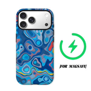 BILIBILI | Color Swirl Phone Case for iPhone 18 17 16 15 14 13 12 11 Air Pro Max Plus Double-layer Cover