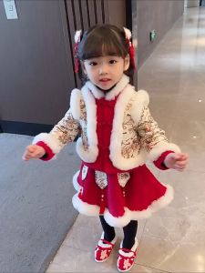 ชุดเด็กผู้หญิง Pandu | ฮันฟู ชุดเด็กผู้หญิง ปีใหม่เด็กหนาขึ้น ชุดเด็กผู้หญิง ชุดเด็กผู้หญิง ชุดวันเกิดครั้งแรก | ชุดเด็กผู้หญิง ชูฮูลี่ไทย