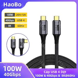 Cáp USB4.0 Thunderbolt 3 40Gbps 4 Cổng USB C Sang Type C 8K 60Hz 4K 120PD 100W Sạc Nhanh Đồng Bộ Dữ Liệu Dành Cho MacBook Pro