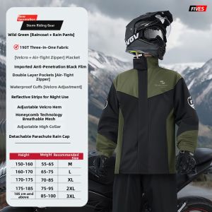 ZHENGYU | Rainproof Motorcycle Raincoat Suit for Delivery Riders