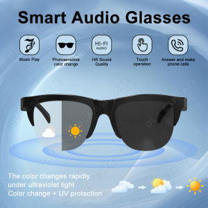 New Smart AI Glasses Voice Assistant Wireless Call Music Playback Photosensitive Color Change Sunscreen Sunscreen Sunglasses