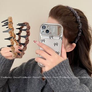 Băng Đô Kẻ Vằn Báo Cổ Điển Có Răng Cho Nữ Kiểu Tóc Cao Bó Sát Phong Cách Hàn Quốc Phụ Kiện Tóc Đa Năng Băng Đô Chống Trượt