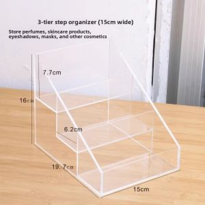 Acrylic Transparent Step Shampoo Skincare Mask Eyeshadow Air Cushion Storage Box Cosmetic Storage Desktop Organizer Rack