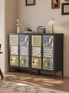 Retro Style Luxury Storage Cabinet Large Capacity