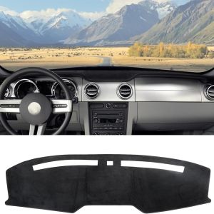 Flannel Dash Cover Dashboard Cover Pad Mat Custom Fit for Ford Mustang 2005 2006 2007 2008 2009 Car Dashmat Accessories Black