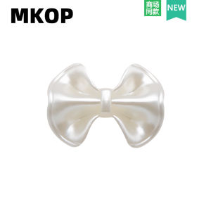 MKOP Hole Shoe Buckle Accessory Pearl Butterfly Knot Shoe Flower Suitable for Crocs/Cross High-End Feeling DIY Shoe Buckle