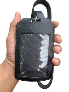 Lanyard Id card HOLDER Bahan Kulit Grad A / Name Tag Karyawan