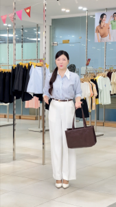 [MUA 2 GIẢM 25K] Quần tây nữ dáng ống rộng lưng có phối đĩa thời trang GUMAC LQG0110