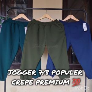 {\n    \"article\": \" Realpict💯 JOGGER 7/8 Tebal Melar Serut Jeruk CREPE Premium - BB 48 -70kg L-XXL All Size Dewasa Saku AKtif & Variasi Serut