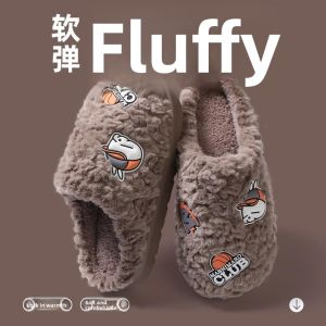 MONLEYTA | Warm Cotton Slippers Mens Womens Outdoor Wearable Winter Cartoon Home Living Room Slippers Childrens Wedding Suitable