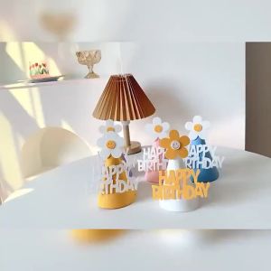 Mũ Sinh Nhật - Nón Happy Birthday Thiết Kế Hình Hoa Cúc Phong Cách Hàn Quốc Dùng Cho Tiệc