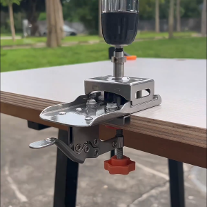 Stainless Steel Concealed Door Hinge Jig 35mm Hinge Hole Locator With Quick Clamp For Cabinet Door
