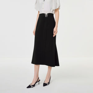 Koradior | Elegant Versatile Black Mermaid Skirt