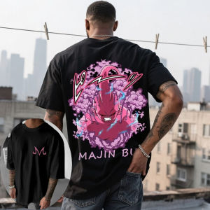 เสื้อยืดลายดราก้อนบอลสำหรับผู้ชาย ลายอนิเมะมาจินบู เสื้อใส่ด้านในสำหรับฤดูใบไม้ร่วง เสื้อเด็กผู้ชาย เสื้อคู่พ่อแม่ลูก แฟชั่นระดับไฮเอนด์ แขนสั้น