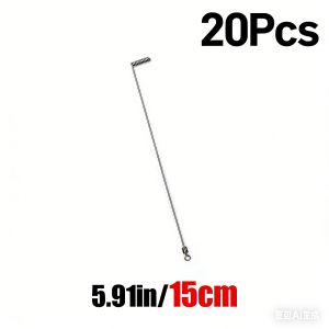 Topranc Stainless Steel Spring Lock Pin Fishing Swivels for Secure Bait Rigs & Prevent Line Tangles