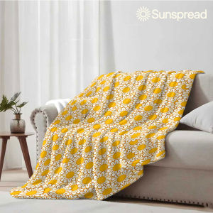Beast Kingdom | Full Daisy Cream Background Soft Warm Flannel Blanket Lightweight Cozy Christmas Halloween Home Decor Room
