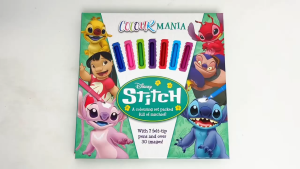 Disney Stitch Colourmania Colouring Book Gift Set With Felt Tip Pens For Kids