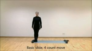 Slide Board with End Stops Booties for Low Impact Indoor Home workout
