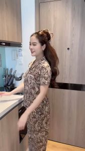 Set bộ pijama phối viền trắng quần lưng thun có túi - MS0295 (Hình thật shop chụp)