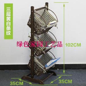 Modern Simple Multi-layered Wooden Storage Rack Living Room Bedroom Floor-standing Wicker Basket Organizer from Shandong