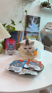 Pate WANPY Gà Cá Mix Topping Cho Mèo gói 80g