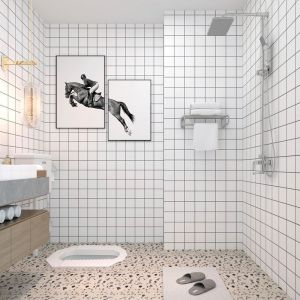 The bathroom toilet sticker adhesive waterproof decorative wallpaper Mosaic wall paper toilet kitchen oil wall ceramic beautiful and durable