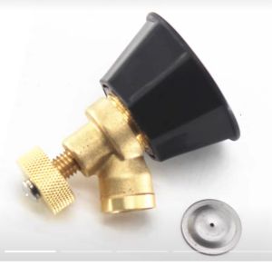 BÉC XỊT ĐIỀU CHỈNH LOA ĐEN THÂN ĐỒNG (tặng thêm 1 mặt lỗ phun inox 1.2mm)