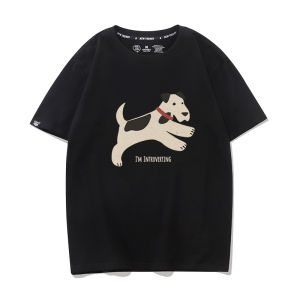 Áo Thun Tay Ngắn in Họa Tiết Chó Sọc Thời Trang Hiphop Thường Ngày Mùa Hè Cho Nữ Áo Thun Cotton Thoải Mái Thoáng Khí