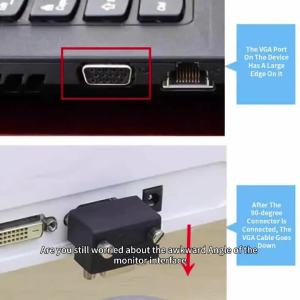 DB15 Adapter 90/270 Degree VGA Male to Female 15 Pin 3 Rows Monitor Projector Computer Connector up down Elbow Video Cable Adapt