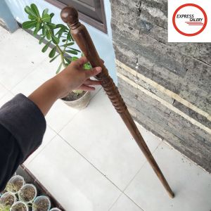 tongkat jalan kayu kelor Jawa model profil lurus D96