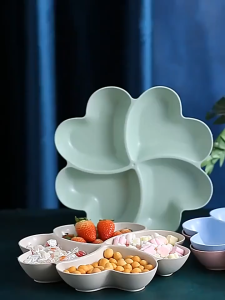 1PC Candy Plate Dried Fruit Plate Fruit Basket Heart-shaped Fruit Plate Candy Plate Snacks Nuts Bowl Bowl Box Container