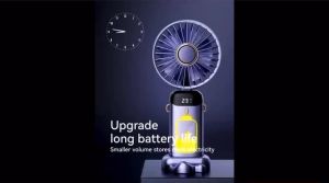 5 Modes handheld fan mini portable foldable small fan digital display office student small fan gift USB charging 6000mA battery