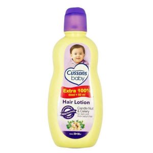 Cussons Baby Hair Lotion 50+50 ml 100+100 ml Hijau Ungu Kuning Minyak Rambut Bayi
