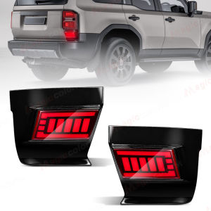 Đèn Phản Quang Cản Sau LED Cho Toyota Land Cruiser 250 Prado LC250 2024 2025 3 Trong 1: Đèn Cảnh Báo Đèn Phanh Đèn Xi Nhan Động Chất Liệu ABS LED