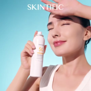 Skintific SPF50+ All-Day Sunscreen Mist Ultra-Light & Non-Greasy Spray Sunscreen with 5X Ceramides & Centella Water & Sweat Resistant