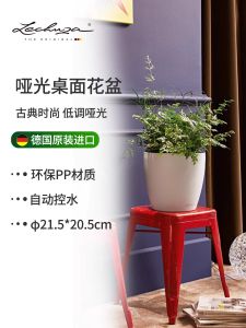 Lechuza Imported German Resin Home Use Flower Pot Desktop European Style Automatic Water Creative Round Classic 21