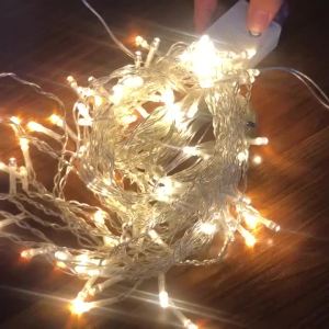 5M LED Icicle Curtain String Lights Christmas Garland Droop Light Wedding Garden Street Outdoor Decorative Lighting EU Plug