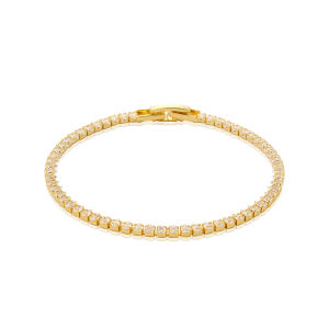 Sparkling Cubic Zircon Tennis Bracelets for Women Luxury Dainty Stackable Silver Color Chain Crystal CZ Banquet Wedding Jewelry