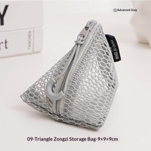 Triangular Mesh Storage Pouch Multi Purpose Zippered Pouch for Coins Jewelry USB Drives Small Accessories Daily Carry
