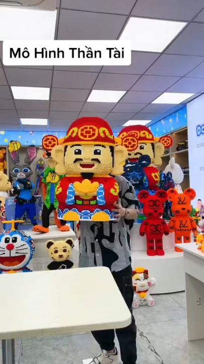 Mô hình 3d Ông Thần Tài cỡ lớn 91cm, LEGO ông thần tài nguyên bảo ...