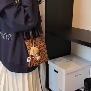 BJ61919 - LEOPARD/COFFEE/BROWN TAS SLEMPANG HANDBAG TAS WANITA FASHION IMPORT MODIS ELEGAN TERMURAH TERLARIS TERBARU TAS BATAM ZCJ1919