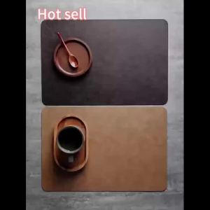 Khăn Trải Bàn Giả Da Hai Mặt Phong Cách Bắc Âu Chống Thấm Chịu Nhiệt Bóng Hình Chữ Nhật Dùng Cho Nhà Ở Và Nhà Hàng