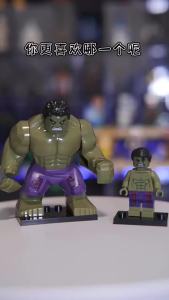 hot toys | Superhero building blocks Spider Man Venom Hulk and Red assembled doll toy anime characters birthday and Christmas gifts