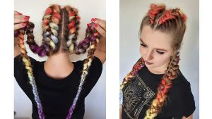 KeraSys แฮร์พีชผมเปีย ไหมถักผม ไหมไฟเบอร์ ต่อผมยาว ผมเปียปลอม วิกผมเปีย 🔥 พร้อมส่ง🔥เครื่องประดับผมหางม้าสําหรับผู้หญิง Hair Extensions DIY เทศกาลฤดูใบไม้ผลิ เทศกาลตรุษจีน ปีใหม่จีน ของขวัญ