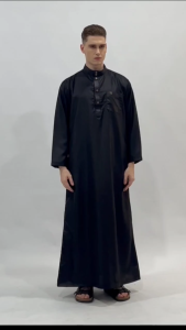 FAMILY MUSLIM - Jubah DUBAI gamis pria dewasa dan remaja lengan panjang polos  terbaru  jubah modern